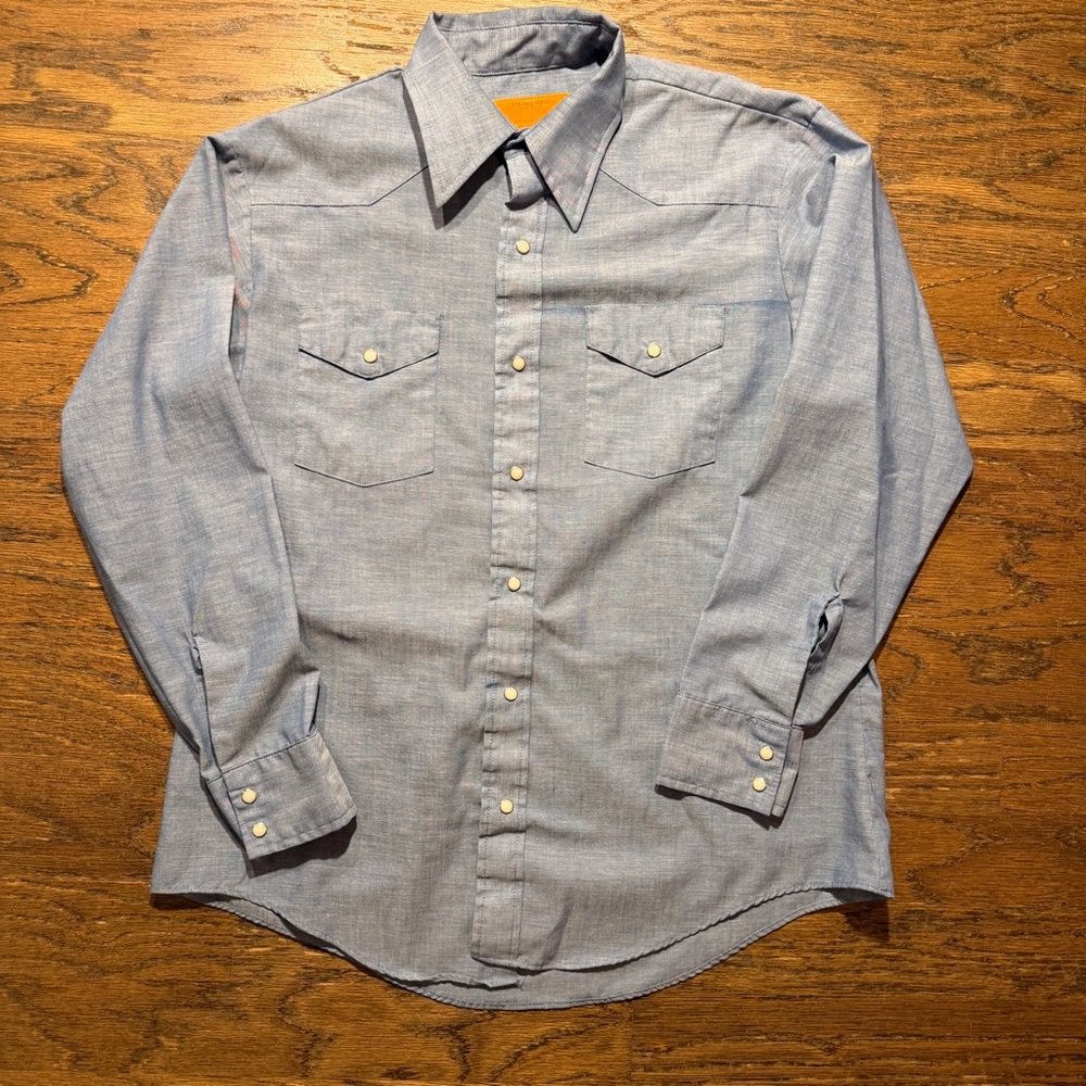Vintage Red‎ Kap Pearl Button Down Work Shirt L-RG Excellent Condition